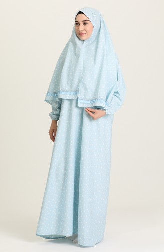 Robe de Prière Bleu Bébé 0878A-01