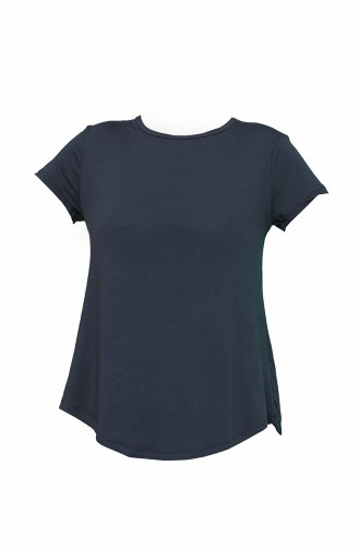 Basic Uzun T-shirt 6412-07 Lacivert