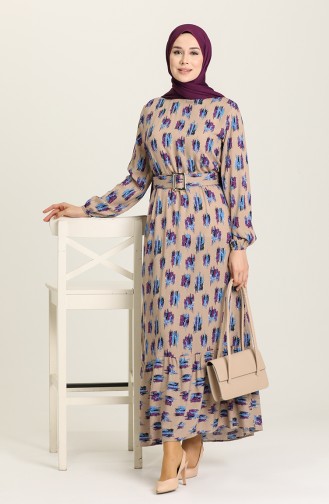 Mink Hijab Dress 2206-05
