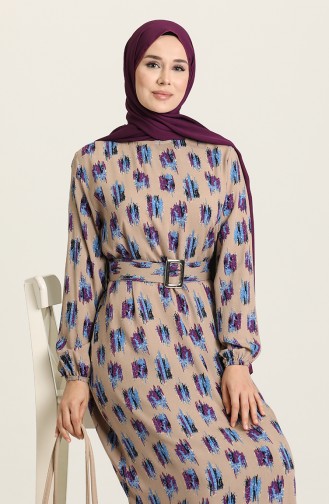 Mink Hijab Dress 2206-05