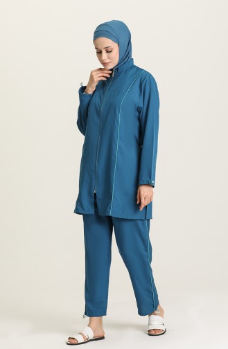 Oil Blue Swimsuit Hijab 212011-05