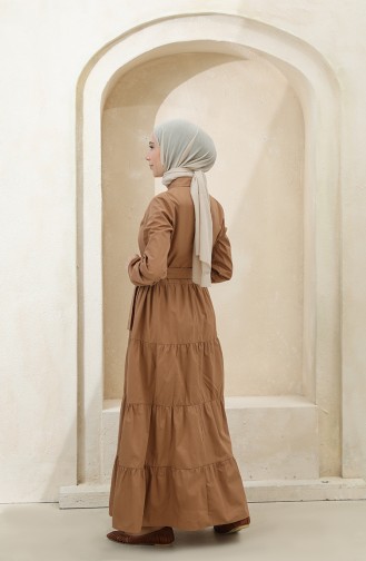 Milk Coffee Hijab Dress 1425-05