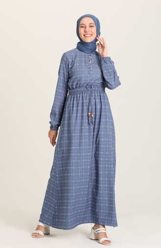 Indigo Hijab Dress 60331-02