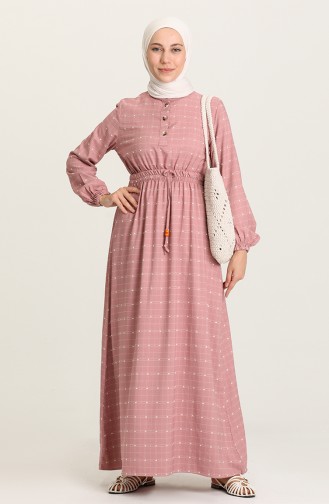 Dusty Rose Hijab Dress 60331-04