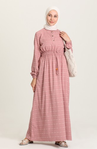 Dusty Rose Hijab Dress 60331-04