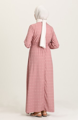 Beige-Rose Hijab Kleider 60331-04