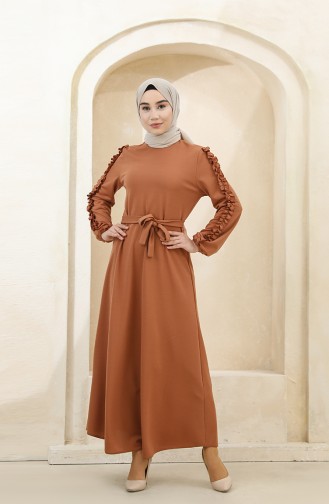 Tan Hijab Dress 1011-01