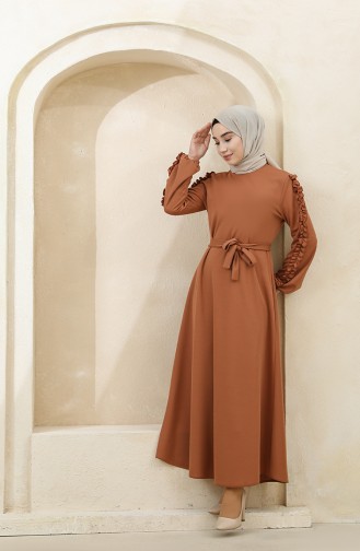 Tan Hijab Dress 1011-01