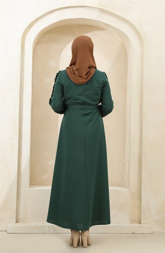 Emerald Green Hijab Dress 1011-07