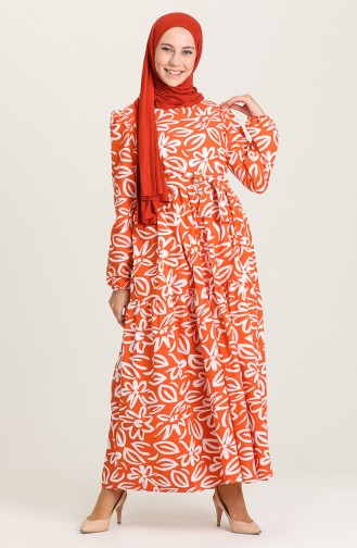 Orange İslamitische Jurk 5400A-01