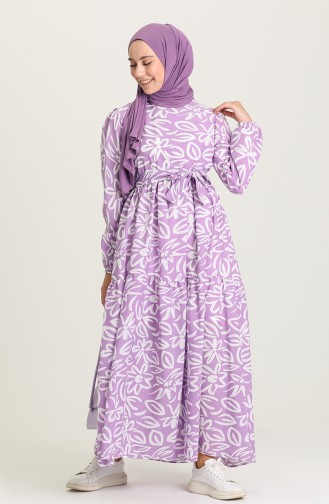 Lilac İslamitische Jurk 5400A-05