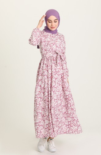 Purple Hijab Dress 5403-03