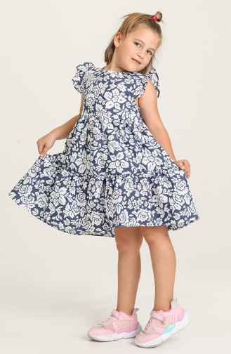 Navy Blue Children`s Dress 5406-01