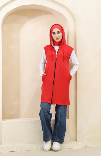 Gilet Sans Manches Rouge 2363-07