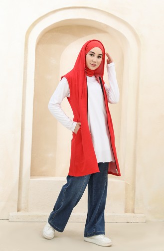 Rot Strickjacke 2363-07