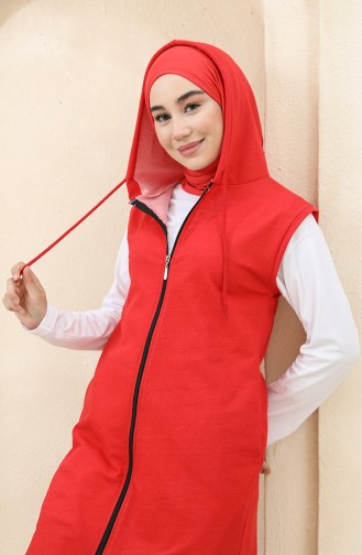 Gilet Sans Manches Rouge 2363-07