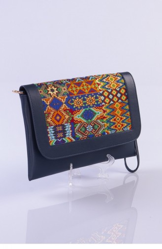Navy Blue Portfolio Clutch 3184
