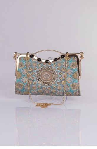 Turquoise Portfolio Hand Bag 3215