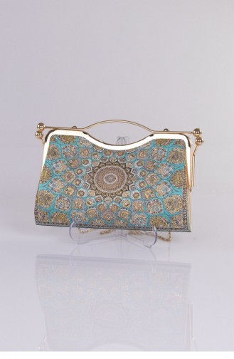Turquoise Portfolio Hand Bag 3215