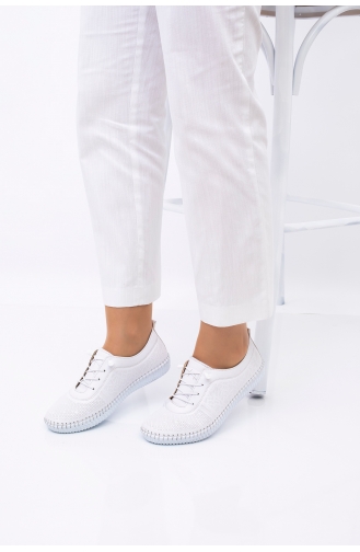الأحذية الكاجوال أبيض 5022-01