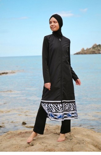 Schwarz Hijab Badeanzug 622