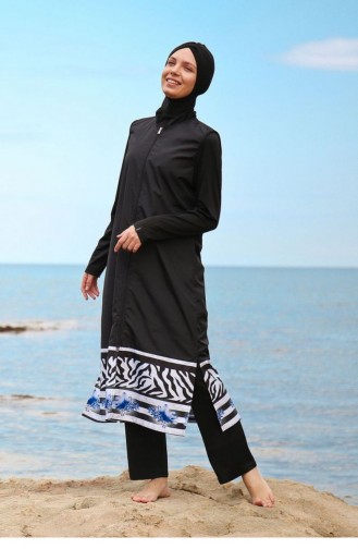 Schwarz Hijab Badeanzug 622