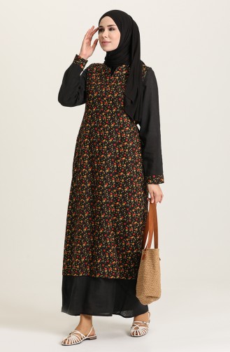 Black Hijab Dress 1010A-01