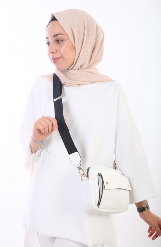 White Shoulder Bags 6059-02