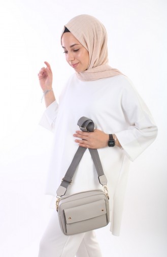 Gray Shoulder Bags 6059-03