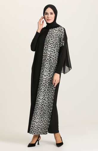 Grau Hijab Kleider 2194-02