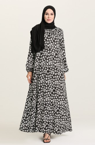 Black Hijab Dress 3296-01