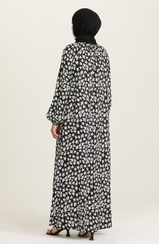Schwarz Hijab Kleider 3296-01