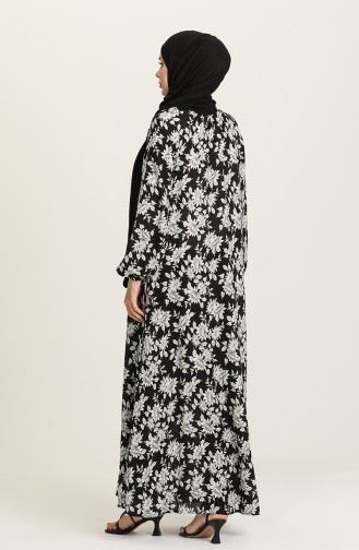 White Hijab Dress 3296-07