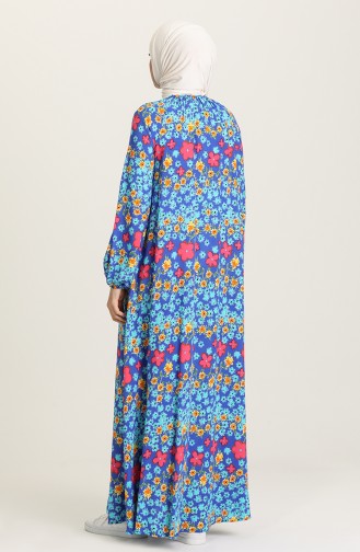 Saks-Blau Hijab Kleider 3297-02