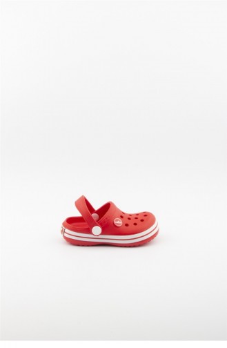 Akınalbella Çocuk Yazlık Sandalet Terlik E196 P 046 05 Mm Kırmızı Beyaz Kırmızı
