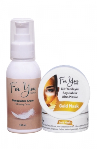 For You Gold Beyazlatıcı Krem + Altın Maske Kırışıklık Yaşlanma Karşıtı Anti Aging 8698452818338-01 Beyaz