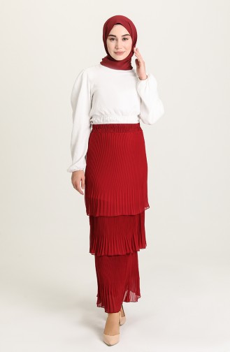 Claret Red Skirt 3109-05