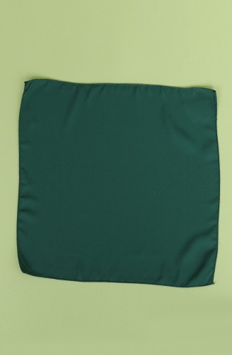 Düz Renk Krep Çanta Fular 62035-01 Zümrüt Yeşili