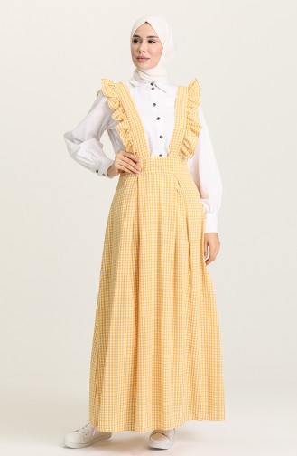 robe sans manche Jaune 1638D-01