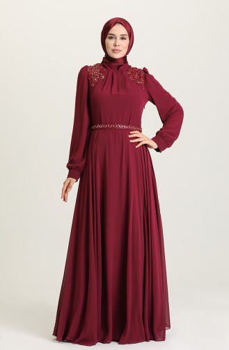 Zwetschge Hijab-Abendkleider 5090-05