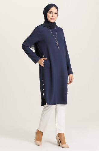 Navy Blue Tuniek 1002-08