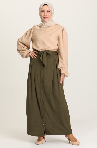 Khaki Skirt 3108-01