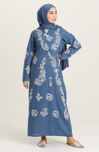 Indigo Hijab Dress 5004-05