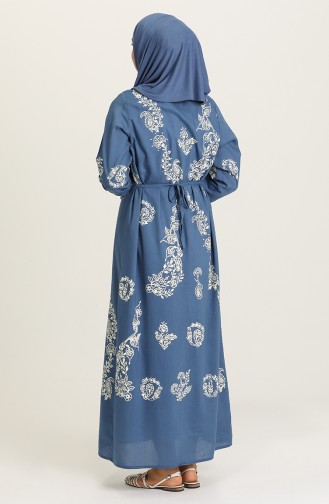 Indigo Hijab Dress 5004-05