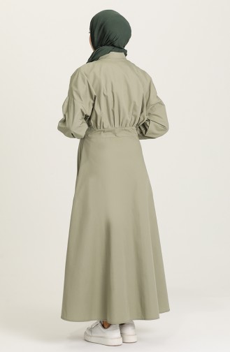 Khaki Hijab Dress 4370-04