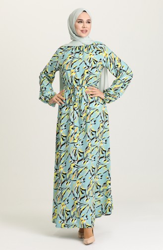 Green Hijab Dress 3300-03