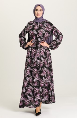 Purple Hijab Dress 3300-09