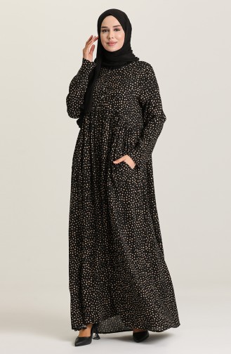 Black Hijab Dress 3292-01