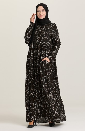 Black İslamitische Jurk 3292-01