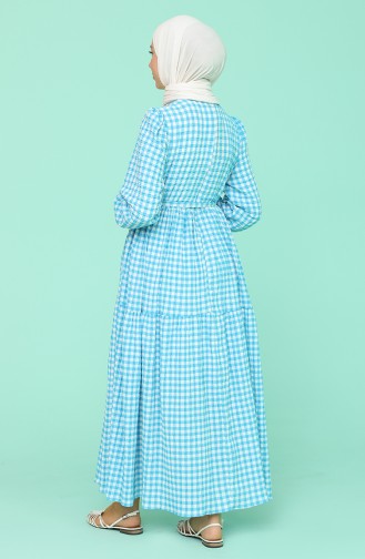 Light Blue Hijab Dress 5340A-6